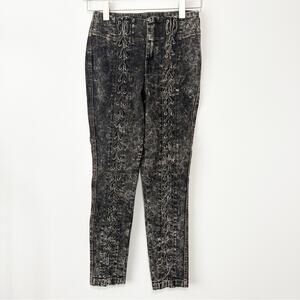 Venus Y2K black acid wash lace up jeans stretch size 4